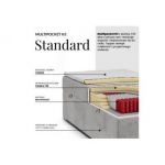 Łóżko kontynentalne TILIANO 90x200 - H3 - beżowy, sztruks - strona prawa - topper T25