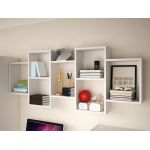 Biała półka ścienna CLIP 001 wisząca lub stojąca