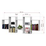 Biała półka ścienna CLIP 001 wisząca lub stojąca