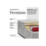 Łóżko kontynentalne TILIANO 90x200 - H4 - jasnoszary, sztruks - strona prawa - topper T25