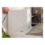 Łóżko kontynentalne TILIO DUO 90x200 - H3 - beżowy, sztruks - strona lewa