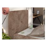 Łóżko kontynentalne TILIO DUO 90x200 - H3 - brązowy, sztruks - strona lewa