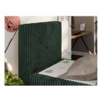 Łóżko kontynentalne TILIO DUO 90x200 - H3 - ciemnozielony, sztruks - strona lewa