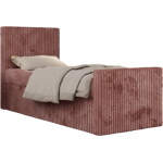 Łóżko kontynentalne TILIO DUO 90x200 - H3 - różowy, sztruks - strona lewa