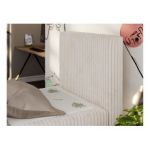 Łóżko kontynentalne TILIO DUO 90x200 - H3 - beżowy, sztruks - strona prawa