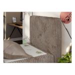 Łóżko kontynentalne TILIO DUO 90x200 - H3 - jasnobrązowy, sztruks - strona prawa