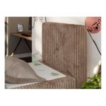 Łóżko kontynentalne TILIO DUO 90x200 - H3 - brązowy, sztruks - strona prawa