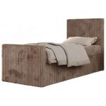 Łóżko kontynentalne TILIO DUO 90x200 - H3 - brązowy, sztruks - strona prawa