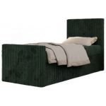 Łóżko kontynentalne TILIO DUO 90x200 - H3 - ciemnozielony, sztruks - strona prawa