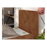 Łóżko kontynentalne TILIO DUO 90x200 - H3 - pomarańczowy, sztruks - strona prawa