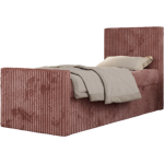 Łóżko kontynentalne TILIO DUO 90x200 - H3 - różowy, sztruks - strona prawa