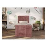 Łóżko kontynentalne TILIO DUO 90x200 - H3 - różowy, sztruks - strona prawa