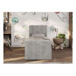 Łóżko kontynentalne TILIO DUO 90x200 - H3 - jasnoszary, sztruks - strona prawa