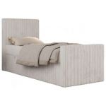 Łóżko kontynentalne TILIO DUO 90x200 - H4 - beżowy, sztruks - strona lewa