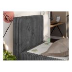 Łóżko kontynentalne TILIO DUO 90x200 - H4 - ciemnoszary, sztruks - strona lewa