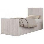 Łóżko kontynentalne TILIO DUO 90x200 - H4 - beżowy, sztruks - strona prawa