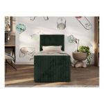 Łóżko kontynentalne TILIO DUO 90x200 - H4 - ciemnozielony, sztruks - strona prawa