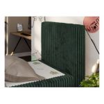 Łóżko kontynentalne TILIO DUO 90x200 - H4 - ciemnozielony, sztruks - strona prawa