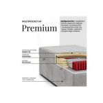 Łóżko kontynentalne TILIO DUO 90x200 - H4 - ciemnozielony, sztruks - strona prawa