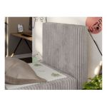 Łóżko kontynentalne TILIO DUO 90x200 - H4 - jasnoszary, sztruks - strona prawa