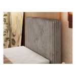 Łóżko kontynentalne TILIANO DUO 90x200 - H3 - jasnobrązowy, sztruks - strona prawa - topper T25