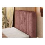 Łóżko kontynentalne TILIANO DUO 90x200 - H4 - różowy, sztruks - strona prawa - topper T25