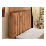 Łóżko kontynentalne TILIANO DUO 90x200 - H3 - pomarańczowy, sztruks - strona lewa - topper Visco