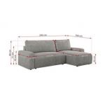 Narożnik ARGOS L - Matana 01 - jasny szary - OUTLETU