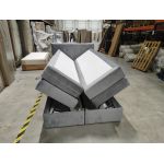 Łóżko kontynentalne LUKA KING 120x200 - Monolith 84 - jasny szary - OUTLETU