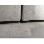 Łóżko kontynentalne LUKA KING 120x200 - Monolith 84 - jasny szary - OUTLETU