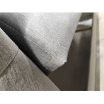 Łóżko kontynentalne LUKA KING 120x200 - Monolith 84 - jasny szary - OUTLETU