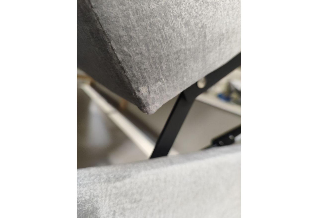 Łóżko kontynentalne LUKA KING 120x200 - Monolith 84 - jasny szary - OUTLETU