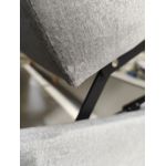 Łóżko kontynentalne LUKA KING 120x200 - Monolith 84 - jasny szary - OUTLETU