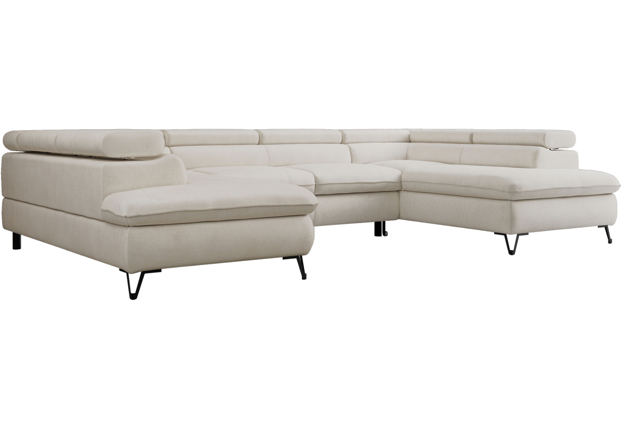 Narożnik PETER U - Paros 01 - beżowy - OUTLETU