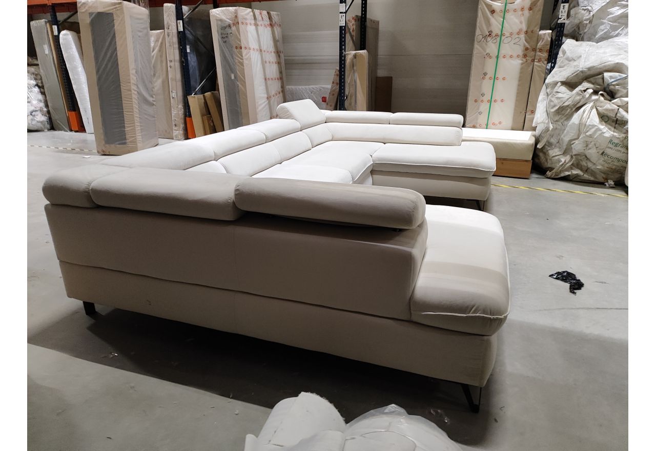 Narożnik PETER U - Paros 01 - beżowy - OUTLETU