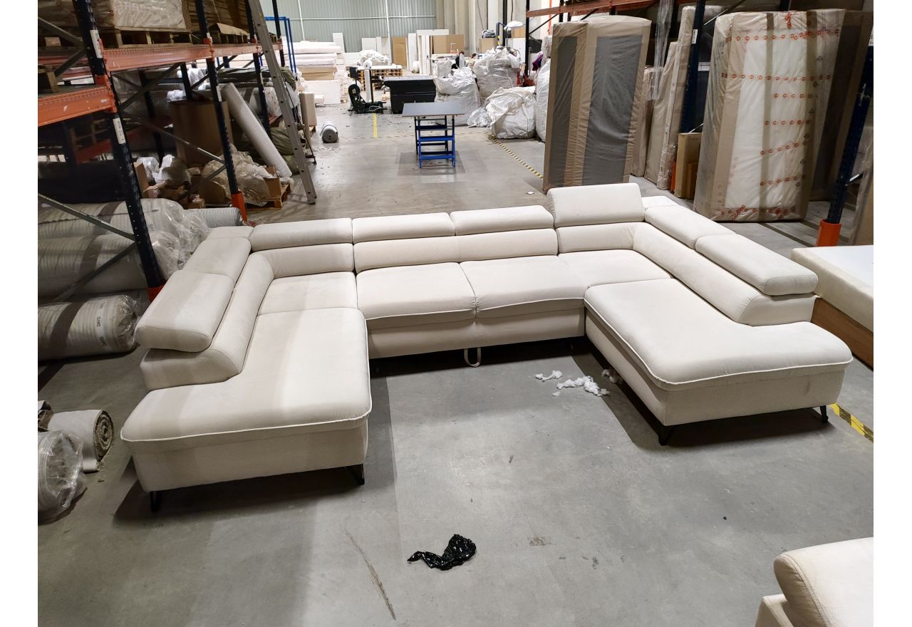 Narożnik PETER U - Paros 01 - beżowy - OUTLETU