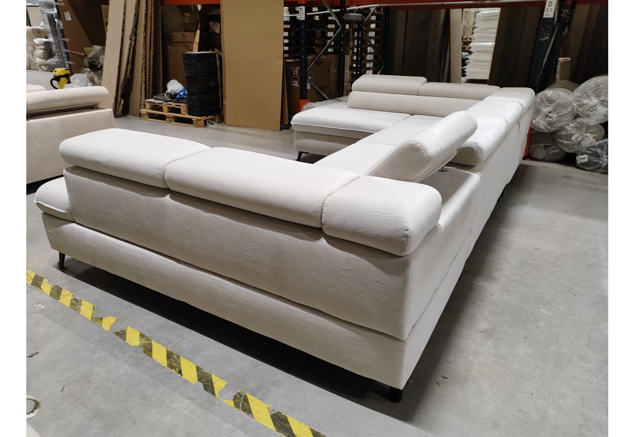 Narożnik PETER U - Paros 01 - beżowy - OUTLETU