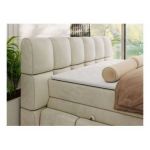 Łóżko kontynentalne - NIRA KING 160x200 - H4 - beżowy, welwet