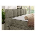 Łóżko kontynentalne - NIRA KING 140x200 - H3 - szary, struktura