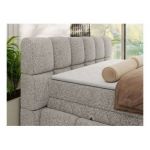 Łóżko kontynentalne - NIRA KING 140x200 - H3 - jasnoszary, struktura