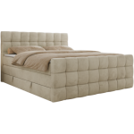 Łóżko kontynentalne - ALTIVO KING DUO - 140x200 - H3 - beżowy, welwet