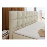 Łóżko kontynentalne - ALTIVO KING DUO - 160x200 - H3 - beżowy, welwet