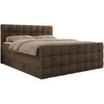 Łóżko kontynentalne - ALTIVO KING DUO - 180x200 - H3 - brązowy, welwet