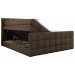 Łóżko kontynentalne - ALTIVO KING DUO - 180x200 - H3 - brązowy, welwet