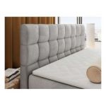 Łóżko kontynentalne - ALTIVO KING DUO - 160x200 - H4 - jasnoszary, welwet