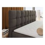 Łóżko kontynentalne - ALTIVO KING DUO - 160x200 - H3 - ciemnoszary, welwet