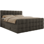 Łóżko kontynentalne - ALTIVO KING DUO - 120x200 - H4 - ciemnoszary, welwet