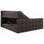 Łóżko kontynentalne - ALTIVO KING DUO - 160x200 - H4 - ciemnoszary, welwet