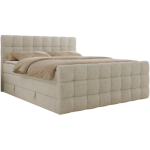 Łóżko kontynentalne - ALTIVO KING DUO - 160x200 - H3 - kremowy, struktura