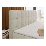 Łóżko kontynentalne - ALTIVO KING DUO - 200x200 - H3 - kremowy, struktura
